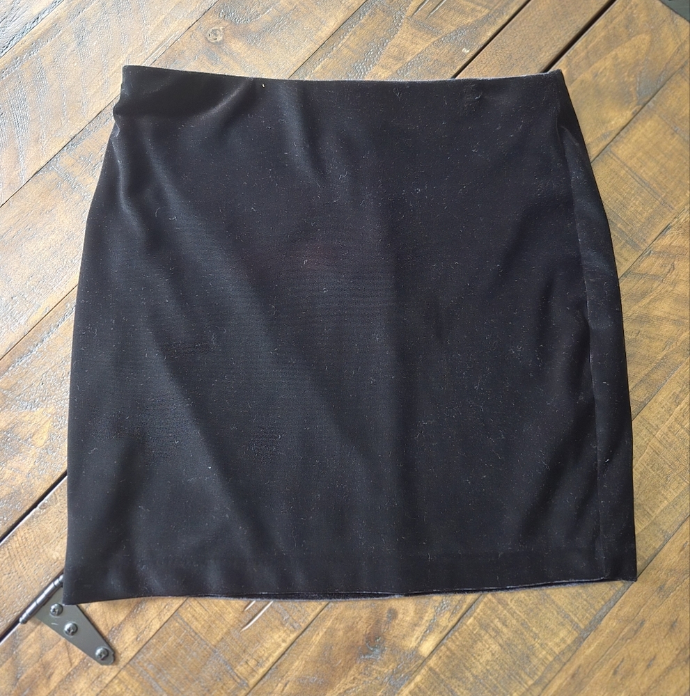 Express Black Velvety Mini Skirt Size Small